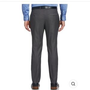 Perry Ellis Portfolio Dress Pants Mens 32x30 Gray Slim Fit Flat Front Care #1182